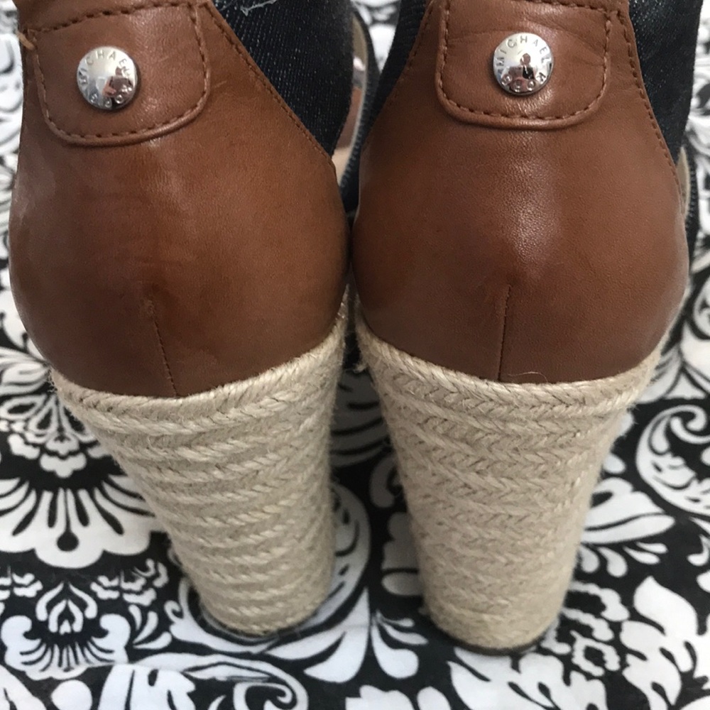 Michael Kors zip up denim wedges - Picture 3 of 5